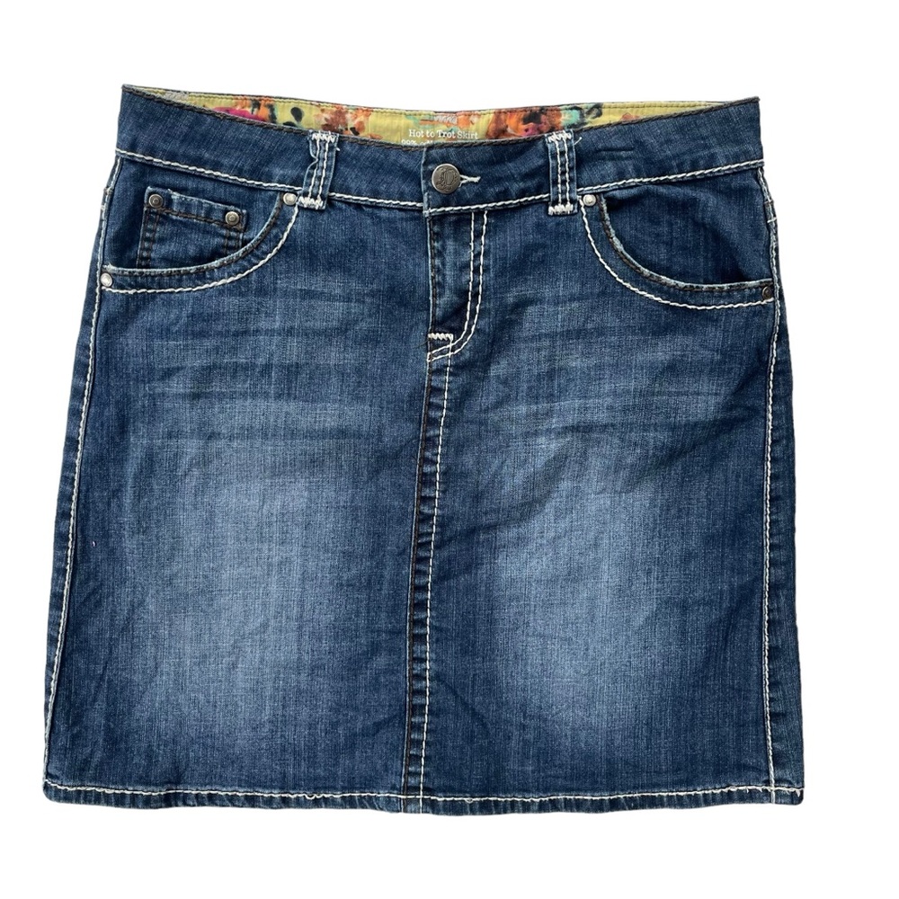 Downeast Women’s Size Large, Dark Wash, Stretch, Denim Pencil Hot Too Trot Skirt